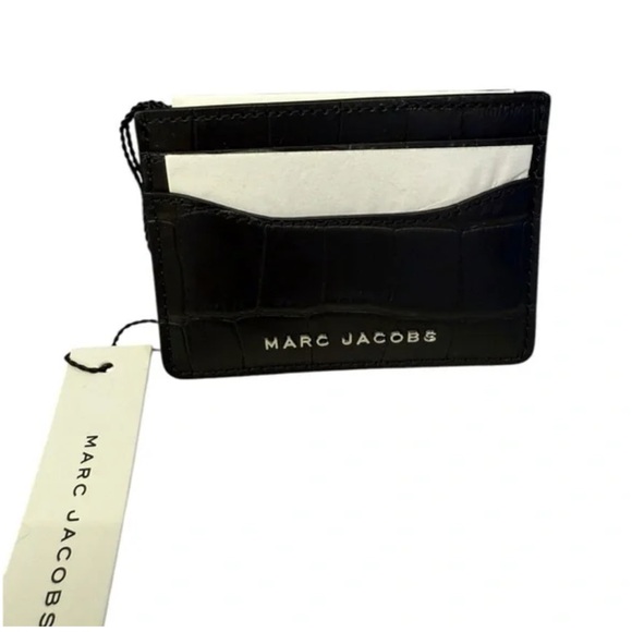Marc Jacobs Stunning Black Croc Credit Card Case NWT - Picture 3 of 13